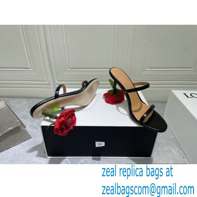 Loewe Heel 6cm Rose Sandals Black 2022