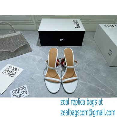 Loewe Heel 6cm Rose Sandals White 2022