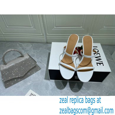 Loewe Heel 6cm Rose Sandals White 2022