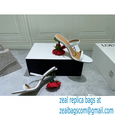 Loewe Heel 6cm Rose Sandals White 2022