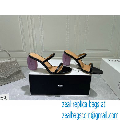 Loewe Heel 6cm Soap Sandals Black 2022 - Click Image to Close