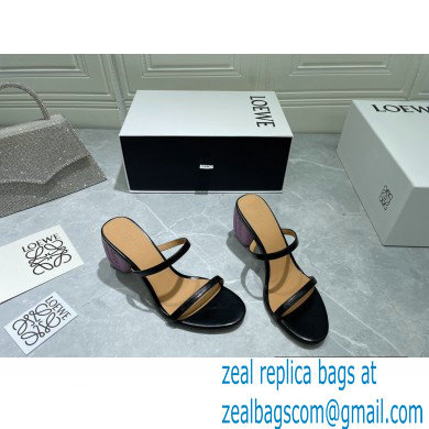 Loewe Heel 6cm Soap Sandals Black 2022 - Click Image to Close