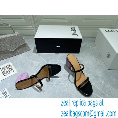 Loewe Heel 6cm Soap Sandals Black 2022 - Click Image to Close