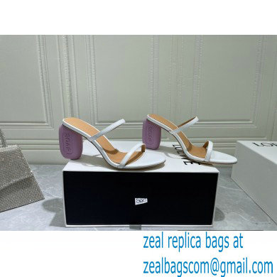 Loewe Heel 6cm Soap Sandals White 2022 - Click Image to Close