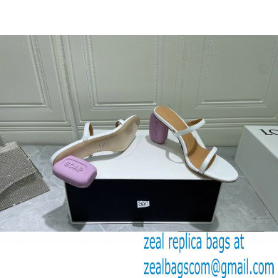 Loewe Heel 6cm Soap Sandals White 2022 - Click Image to Close