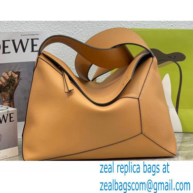 Loewe Large Puzzle Hobo bag in nappa calfskin Brown 2022 - Click Image to Close