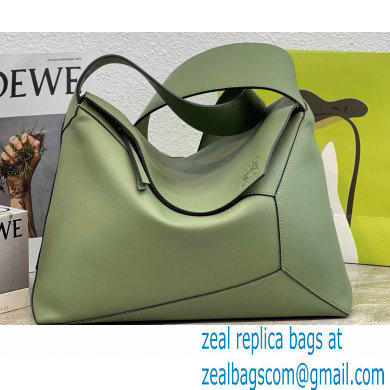 Loewe Large Puzzle Hobo bag in nappa calfskin Green 2022