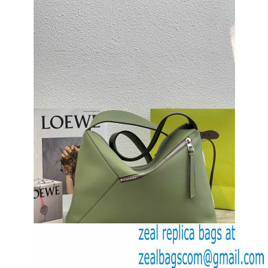 Loewe Large Puzzle Hobo bag in nappa calfskin Green 2022 - Click Image to Close