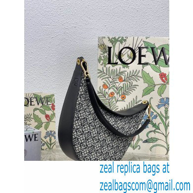 Loewe Luna bag in Anagram jacquard and classic calfskin Black 2022