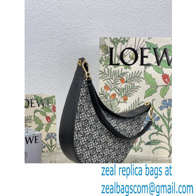 Loewe Luna bag in Anagram jacquard and classic calfskin Black 2022 - Click Image to Close