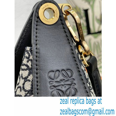 Loewe Luna bag in Anagram jacquard and classic calfskin Black 2022 - Click Image to Close