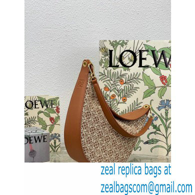 Loewe Luna bag in Anagram jacquard and classic calfskin Brown 2022