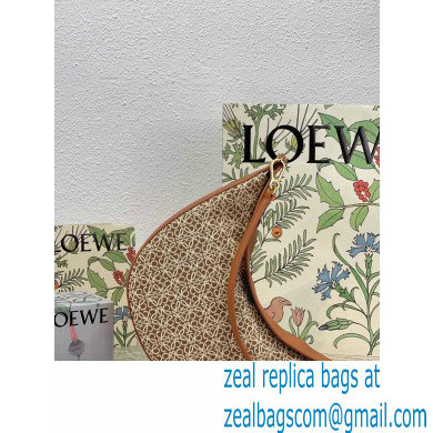 Loewe Luna bag in Anagram jacquard and classic calfskin Brown 2022 - Click Image to Close