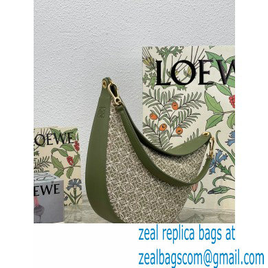 Loewe Luna bag in Anagram jacquard and classic calfskin Green 2022
