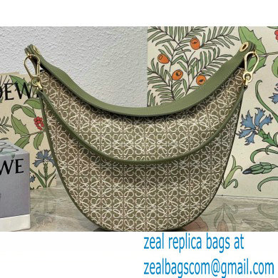 Loewe Luna bag in Anagram jacquard and classic calfskin Green 2022 - Click Image to Close