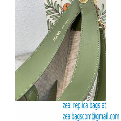 Loewe Luna bag in Anagram jacquard and classic calfskin Green 2022 - Click Image to Close