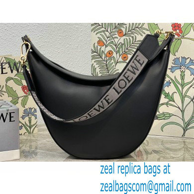 Loewe Luna bag in satin calfskin and jacquard Black 2022