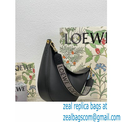 Loewe Luna bag in satin calfskin and jacquard Black 2022