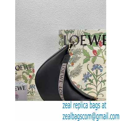 Loewe Luna bag in satin calfskin and jacquard Black 2022