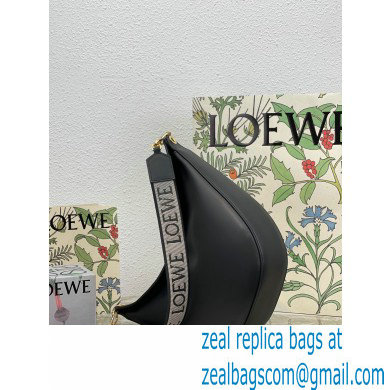 Loewe Luna bag in satin calfskin and jacquard Black 2022