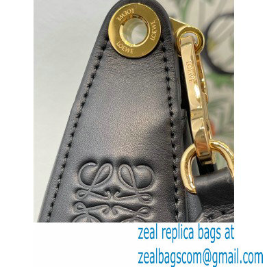 Loewe Luna bag in satin calfskin and jacquard Black 2022