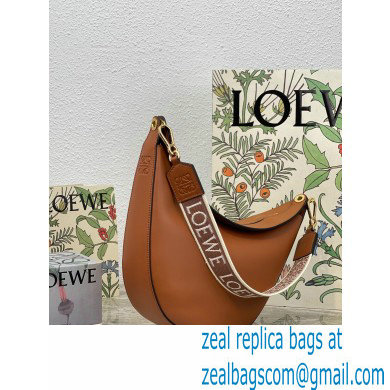 Loewe Luna bag in satin calfskin and jacquard Brown 2022 - Click Image to Close