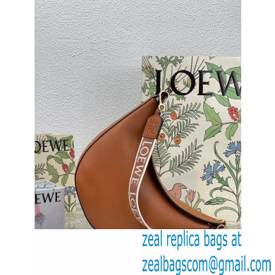 Loewe Luna bag in satin calfskin and jacquard Brown 2022 - Click Image to Close