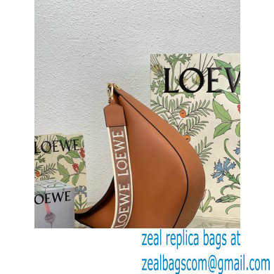 Loewe Luna bag in satin calfskin and jacquard Brown 2022