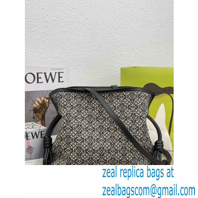 Loewe Medium Flamenco Clutch Bag in Anagram jacquard and calfskin Black 2022 - Click Image to Close