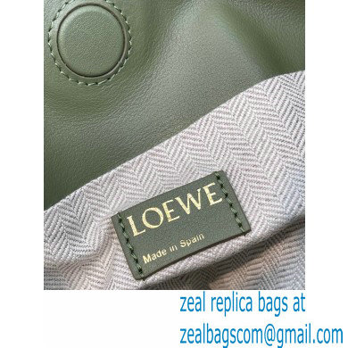 Loewe Medium Flamenco Clutch Bag in Anagram jacquard and calfskin Green 2022 - Click Image to Close