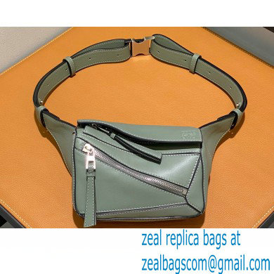 Loewe Mini Puzzle bumbag in classic calfskin Green 2022