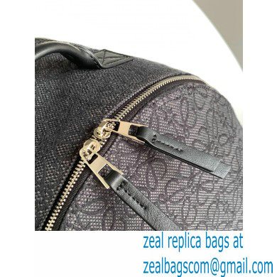 Loewe Round backpack Bag in Anagram jacquard and calfskin Black 2022 - Click Image to Close