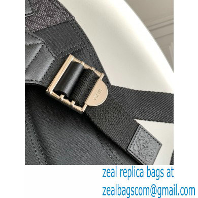 Loewe Round backpack Bag in Anagram jacquard and calfskin Black 2022