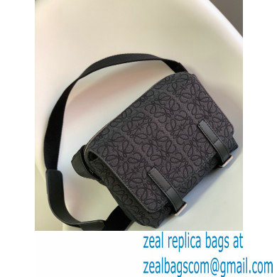 Loewe XS Military messenger Bag in Anagram jacquard and calfskin Black 2022 - Click Image to Close