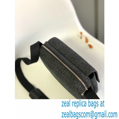 Loewe XS Military messenger Bag in Anagram jacquard and calfskin Black 2022 - Click Image to Close