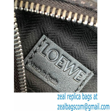 Loewe XS Military messenger Bag in Anagram jacquard and calfskin Black 2022 - Click Image to Close