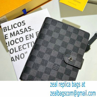 Louis Vuitton Medium Ring Agenda Cover Damier Graphite Canvas R20242 - Click Image to Close