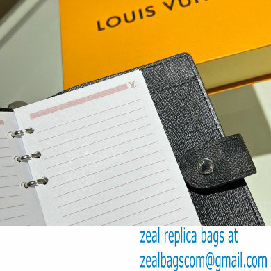 Louis Vuitton Medium Ring Agenda Cover Damier Graphite Canvas R20242