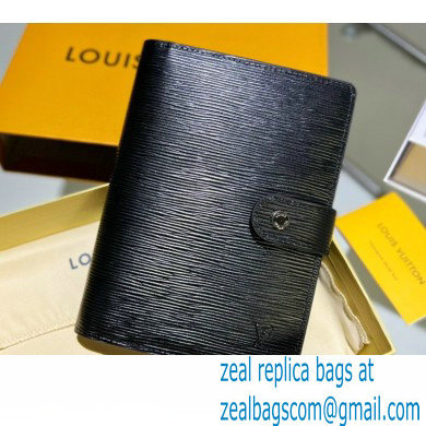Louis Vuitton Medium Ring Agenda Cover EPI Leather Black R20202