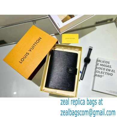 Louis Vuitton Medium Ring Agenda Cover EPI Leather Black R20202