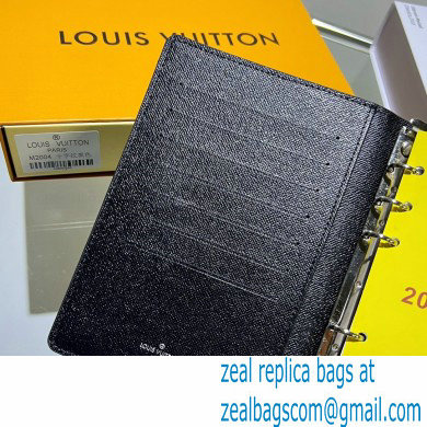 Louis Vuitton Medium Ring Agenda Cover EPI Leather Black R20202