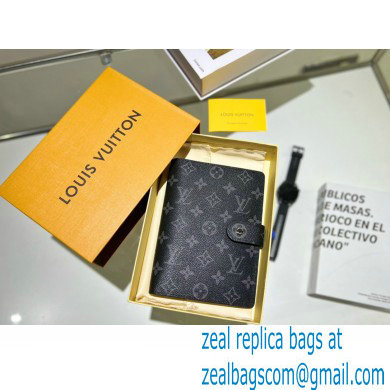 Louis Vuitton Medium Ring Agenda Cover Monogram Eclipse Canvas - Click Image to Close