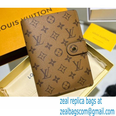 Louis Vuitton Medium Ring Agenda Cover Monogram Reverse Canvas - Click Image to Close