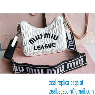 Miu Miu Matelasse cire shoulder bag 5BH211 White