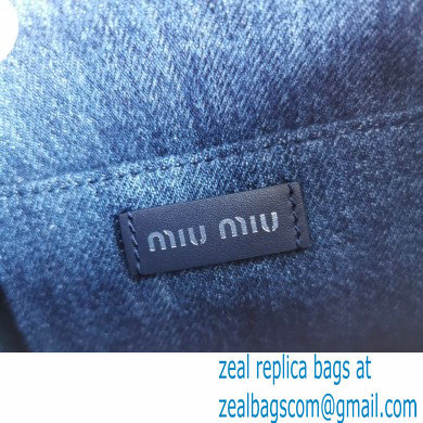 Miu Miu Matelasse denim handbag 5BA220 Blue