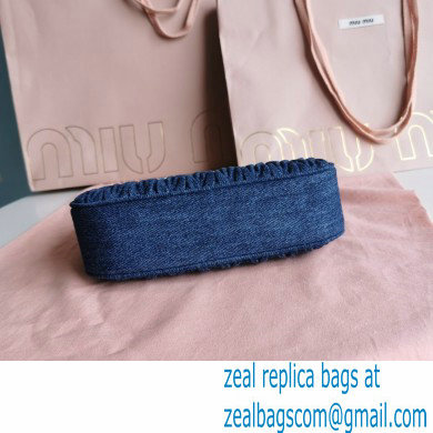 Miu Miu Matelasse denim shoulder bag 5BH211 Blue - Click Image to Close
