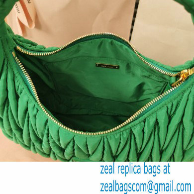 Miu Miu Wander matelasse regenerated nylon hobo bag 5BC108 Green