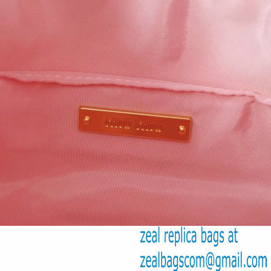 Miu Miu Wander matelasse regenerated nylon hobo bag 5BC108 Pink - Click Image to Close