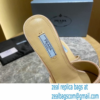 Prada Heel 6cm Satin Slides Sandals with Crystals 06 2022