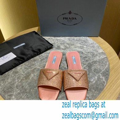 Prada Satin Flat Slides Sandals with Crystals 03 2022 - Click Image to Close